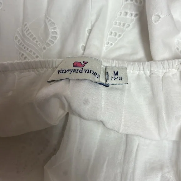 Girls Vineyard Vines White Eyelet Dress - Picture 3 of 3